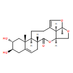 6H-2,3,5-Trioxapentaleno[1',6':5,6,7]cyclonona[1,2-a]naphthalen-6-one, 2a,4,4a,6a,7,9,10,11,12,12a,12b,13,14,14b-tetradecahydro-10,11-dihydroxy-