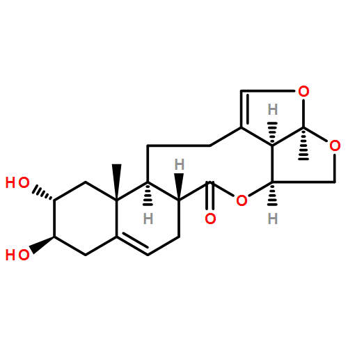 6H-2,3,5-Trioxapentaleno[1',6':5,6,7]cyclonona[1,2-a]naphthalen-6-one, 2a,4,4a,6a,7,9,10,11,12,12a,12b,13,14,14b-tetradecahydro-10,11-dihydroxy-