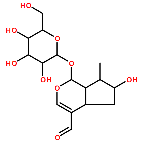 Cyclopenta[c]pyran-4-carboxaldehyde, 1-(β-D-glucopyranosyloxy)-1,4a,5,6,7,7a-hexahydro-6-hydroxy-7-methyl-, (1S,4aS,6S,7R,7aS)-