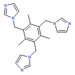 1H-Imidazole, 1,1',1''-[(2,4,6-trimethyl-1,3,5-benzenetriyl)tris(methylene)]tris-