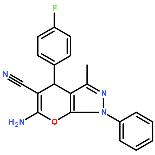 Pyrano[2,3-c]pyrazole-5-carbonitrile, 6-amino-4-(4-fluorophenyl)-1,4-dihydro-3-methyl-1-phenyl-