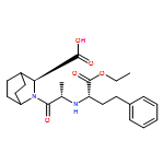 2-Azabicyclo[2.2.2]octane-3-carboxylic acid, 2-[(2S)-2-[[(1S)-1-(ethoxycarbonyl)-3-phenylpropyl]amino]-1-oxopropyl]-, (3S)-