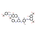 2,7-Naphthalenedisulfonic acid, 4-hydroxy-5-[2-[4-[[4-[[5-hydroxy-6-[2-(2-methoxy-5-sulfophenyl)diazenyl]-7-sulfo-2-naphthalenyl]amino]-6-