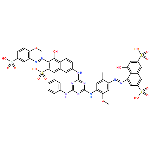 2,7-Naphthalenedisulfonic acid, 4-hydroxy-5-[2-[4-[[4-[[5-hydroxy-6-[2-(2-methoxy-5-sulfophenyl)diazenyl]-7-sulfo-2-naphthalenyl]amino]-6-