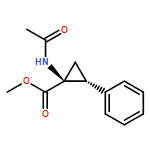 Cyclopropanecarboxylic acid, 1-(acetylamino)-2-phenyl-, methyl ester, trans- (9CI)