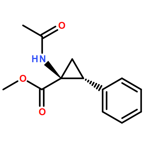 Cyclopropanecarboxylic acid, 1-(acetylamino)-2-phenyl-, methyl ester, trans- (9CI)