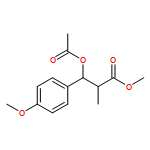 Benzenepropanoic acid, β-(acetyloxy)-4-methoxy-α-methyl-, methyl ester, (R*,R*)- (9CI)