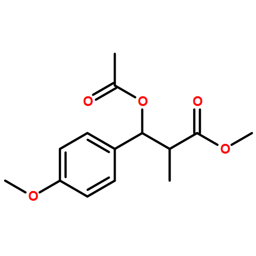 Benzenepropanoic acid, β-(acetyloxy)-4-methoxy-α-methyl-, methyl ester, (R*,R*)- (9CI)