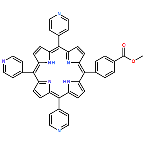 Benzoic acid, 4-(10,15,20-tri-4-pyridinyl-21H,23H-porphin-5-yl)-, methyl ester