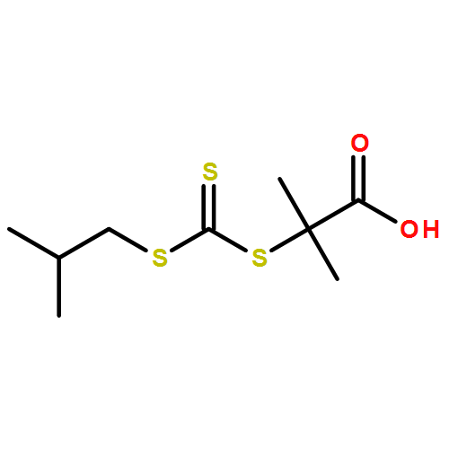 Propanoic acid, 2-methyl-2-[[[(2-methylpropyl)thio]thioxomethyl]thio]-