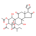 24-Norchola-20,22-diene-4-carboxaldehyde, 2,3-bis(acetyloxy)-21,23-epoxy-1,7,19-trihydroxy-4,8-dimethyl-11,15-dioxo-, cyclic 4,19-(2-methyl-1-