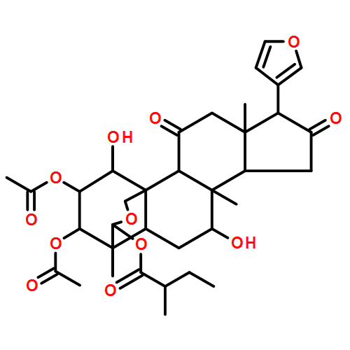 24-Norchola-20,22-diene-4-carboxaldehyde, 2,3-bis(acetyloxy)-21,23-epoxy-1,7,19-trihydroxy-4,8-dimethyl-11,15-dioxo-, cyclic 4,19-(2-methyl-1-