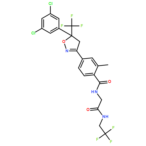 Benzamide, 4-[5-(3,5-dichlorophenyl)-4,5-dihydro-5-(trifluoromethyl)-3-isoxazolyl]-2-methyl-N-[2-oxo-2-[(2,2,2-trifluoroethyl)amino]ethyl]-