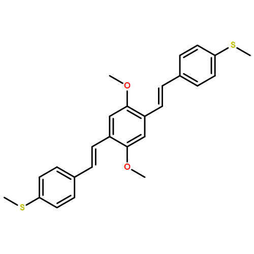 Benzene, 1,4-dimethoxy-2,5-bis[(1E)-2-[4-(methylthio)phenyl]ethenyl]-