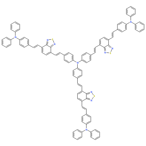 Benzenamine, 4-[(1E)-2-[7-[(1E)-2-[4-(diphenylamino)phenyl]ethenyl]-2,1,3-benzothiadiazol-4-yl]ethenyl]-N,N-bis[4-[(1E)-2-[7-[(1E)-2-[4-(diphenylamino)phenyl]ethenyl]-2,1,3-benzothiadiazol-4-yl]ethenyl]phenyl]-