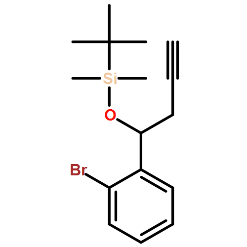 Benzene, 1-bromo-2-[1-[[(1,1-dimethylethyl)dimethylsilyl]oxy]-3-butyn-1-yl]-