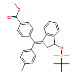 Benzoic acid, 4-[(E)-[3-[[(1,1-dimethylethyl)dimethylsilyl]oxy]-2,3-dihydro-1H-inden-1-ylidene](4-fluorophenyl)methyl]-, methyl ester