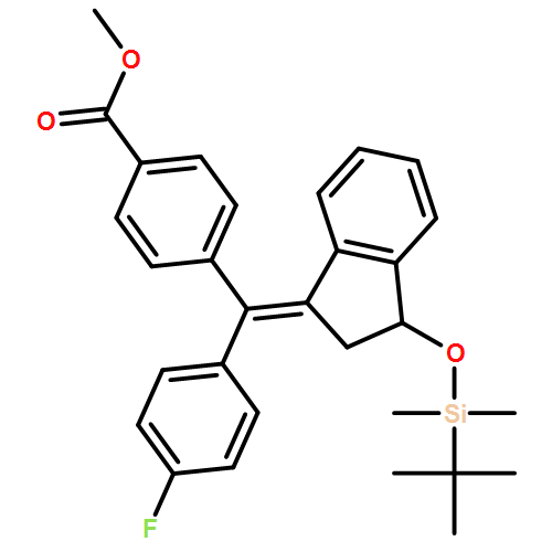 Benzoic acid, 4-[(E)-[3-[[(1,1-dimethylethyl)dimethylsilyl]oxy]-2,3-dihydro-1H-inden-1-ylidene](4-fluorophenyl)methyl]-, methyl ester