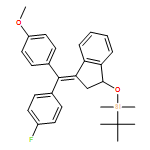 1H-Indene, 1-[[(1,1-dimethylethyl)dimethylsilyl]oxy]-3-[(4-fluorophenyl)(4-methoxyphenyl)methylene]-2,3-dihydro-, (3E)-