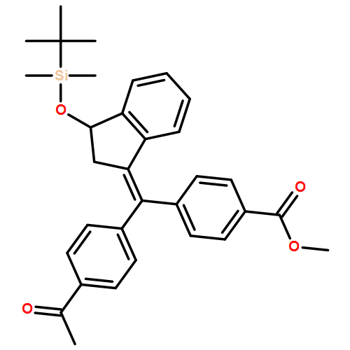 Benzoic acid, 4-[(Z)-(4-acetylphenyl)[3-[[(1,1-dimethylethyl)dimethylsilyl]oxy]-2,3-dihydro-1H-inden-1-ylidene]methyl]-, methyl ester