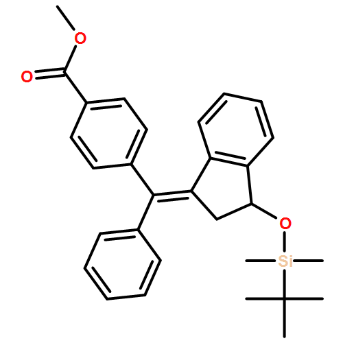 Benzoic acid, 4-[(Z)-[3-[[(1,1-dimethylethyl)dimethylsilyl]oxy]-2,3-dihydro-1H-inden-1-ylidene]phenylmethyl]-, methyl ester