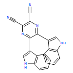 2,3-Pyrazinedicarbonitrile, 5,6-di-1H-indol-3-yl-