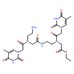 Glycine, N-[2-[[2-[(2-aminoethyl)[2-(3,4-dihydro-5-methyl-2,4-dioxo-1(2H)-pyrimidinyl)acetyl]amino]acetyl]amino]ethyl]-N-[2-(3,4-dihydro-5-methyl-2,4-dioxo-1(2H)-pyrimidinyl)acetyl]-, ethyl ester