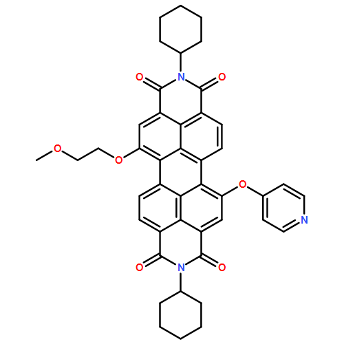 Anthra[2,1,9-def:6,5,10-d'e'f']diisoquinoline-1,3,8,10(2H,9H)-tetrone, 2,9-dicyclohexyl-5-(2-methoxyethoxy)-12-(4-pyridinyloxy)-