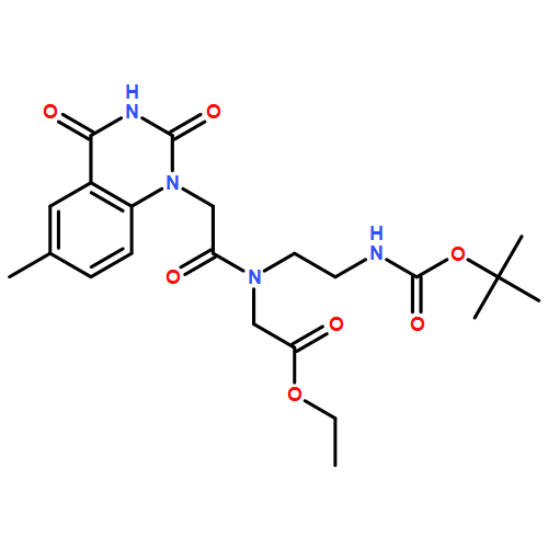 Glycine, N-[2-(3,4-dihydro-6-methyl-2,4-dioxo-1(2H)-quinazolinyl)acetyl]-N-[2-[[(1,1-dimethylethoxy)carbonyl]amino]ethyl]-, ethyl ester