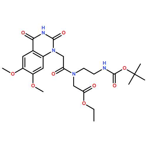 Glycine, N-[2-(3,4-dihydro-6,7-dimethoxy-2,4-dioxo-1(2H)-quinazolinyl)acetyl]-N-[2-[[(1,1-dimethylethoxy)carbonyl]amino]ethyl]-, ethyl ester