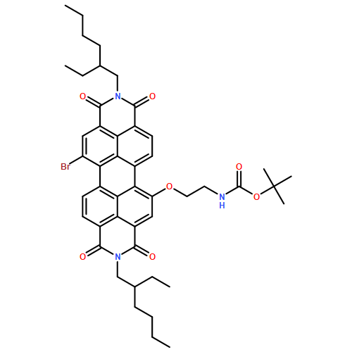 Carbamic acid, N-[2-[[12-bromo-2,9-bis(2-ethylhexyl)-1,2,3,8,9,10-hexahydro-1,3,8,10-tetraoxoanthra[2,1,9-def:6,5,10-d'e'f']diisoquinolin-5-yl]oxy]ethyl]-, 1,1-dimethylethyl ester