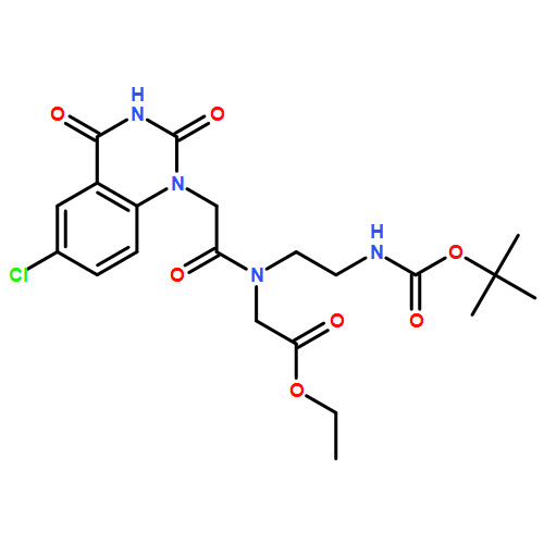 Glycine, N-[2-(6-chloro-3,4-dihydro-2,4-dioxo-1(2H)-quinazolinyl)acetyl]-N-[2-[[(1,1-dimethylethoxy)carbonyl]amino]ethyl]-, ethyl ester