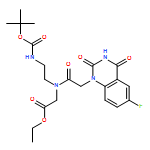 Glycine, N-[2-[[(1,1-dimethylethoxy)carbonyl]amino]ethyl]-N-[2-(6-fluoro-3,4-dihydro-2,4-dioxo-1(2H)-quinazolinyl)acetyl]-, ethyl ester