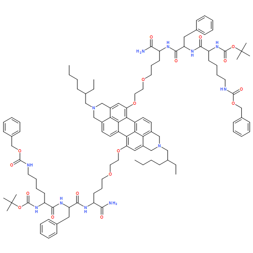 L-Alaninamide, 3,3'-[[1,2,3,8,9,10-hexahydro-2,9-bis(2-ethylhexyl)anthra[2,1,9-def:6,5,10-d'e'f']diisoquinoline-5,12-diyl]bis(oxy-2,1-ethanediyloxy-2,1-ethanediyl)]bis[N2-[(1,1-dimethylethoxy)carbonyl]-N6-[(phenylmethoxy)carbonyl]-L-lysyl-L-phenylalanyl-