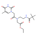 Glycine, N-[2-(3,4-dihydro-5-methyl-2,4-dioxo-1(2H)-pyrimidinyl)acetyl]-N-[2-[(2,2-dimethyl-1-oxopropyl)amino]ethyl]-, ethyl ester