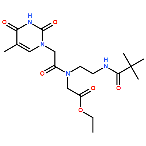 Glycine, N-[2-(3,4-dihydro-5-methyl-2,4-dioxo-1(2H)-pyrimidinyl)acetyl]-N-[2-[(2,2-dimethyl-1-oxopropyl)amino]ethyl]-, ethyl ester