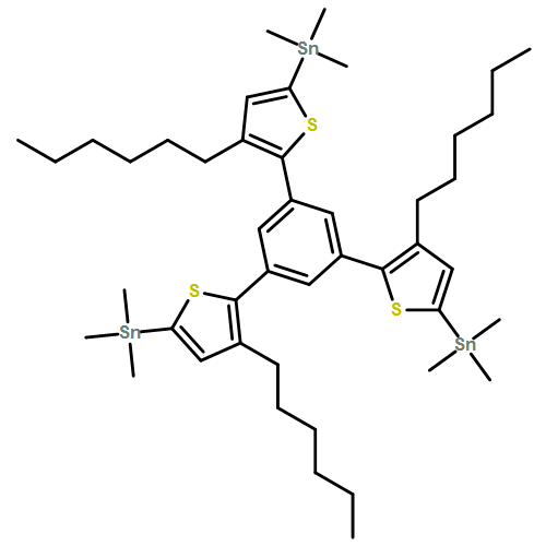 Stannane, 1,1',1''-[1,3,5-benzenetriyltris(4-hexyl-5,2-thiophenediyl)]tris[1,1,1-trimethyl-