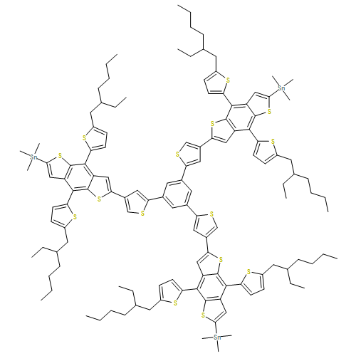 Stannane, 1,1',1''-[1,3,5-benzenetriyltris[2,4-thiophenediyl[4,8-bis[5-(2-ethylhexyl)-2-thienyl]benzo[1,2-b:4,5-b']dithiophene-6,2-diyl]]]tris[1,1,1-trimethyl-