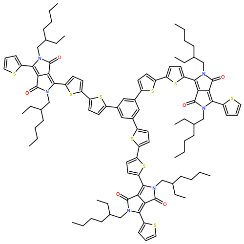 Pyrrolo[3,4-c]pyrrole-1,4-dione, 3,3',3''-[1,3,5-benzenetriyltris([2,2'-bithiophene]-5',5-diyl)]tris[2,5-bis(2-ethylhexyl)-2,5-dihydro-6-(2-thienyl)-