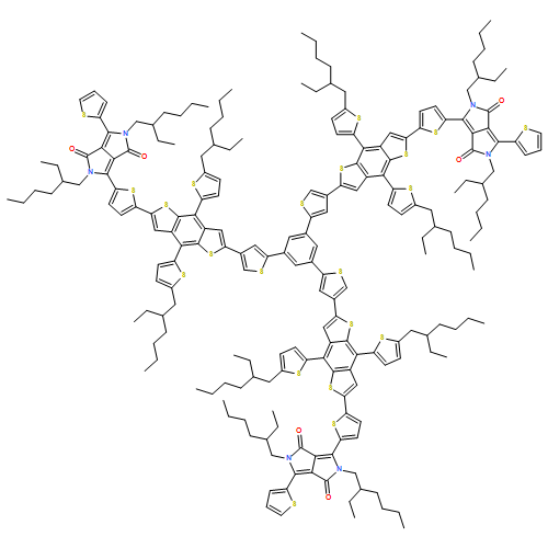 Pyrrolo[3,4-c]pyrrole-1,4-dione, 3,3',3''-[1,3,5-benzenetriyltris[2,4-thiophenediyl[4,8-bis[5-(2-ethylhexyl)-2-thienyl]benzo[1,2-b:4,5-b']dithiophene-6,2-diyl]-5,2-thiophenediyl]]tris[2,5-bis(2-ethylhexyl)-2,5-dihydro-6-(2-thienyl)-