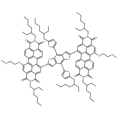 Anthra[2,1,9-def:6,5,10-d'e'f']diisoquinoline-1,3,8,10(2H,9H)-tetrone, 5,5'-[4,8-bis[5-(2-ethylhexyl)-2-thienyl]benzo[1,2-b:4,5-b']dithiophene-2,6-diyl]bis[2,9-bis(2-ethylhexyl)-13-(2-methoxyethoxy)-