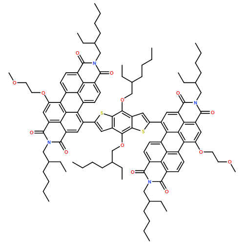 Anthra[2,1,9-def:6,5,10-d'e'f']diisoquinoline-1,3,8,10(2H,9H)-tetrone, 5,5'-[4,8-bis[(2-ethylhexyl)oxy]benzo[1,2-b:4,5-b']dithiophene-2,6-diyl]bis[2,9-bis(2-ethylhexyl)-13-(2-methoxyethoxy)-