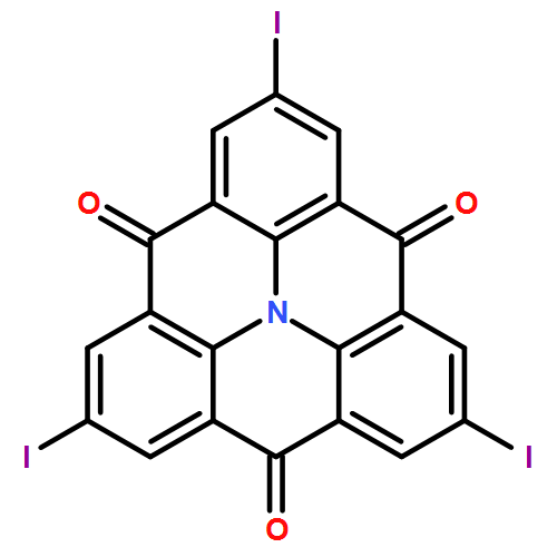 4H,8H,12H-Benzo[1,9]quinolizino[3,4,5,6,7-defg]acridine-4,8,12-trione, 2,6,10-triiodo-