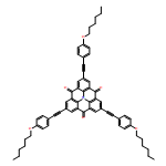 4H,8H,12H-Benzo[1,9]quinolizino[3,4,5,6,7-defg]acridine-4,8,12-trione, 2,6,10-tris[2-[4-(hexyloxy)phenyl]ethynyl]-