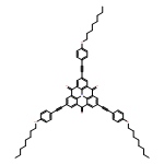 4H,8H,12H-Benzo[1,9]quinolizino[3,4,5,6,7-defg]acridine-4,8,12-trione, 2,6,10-tris[2-[4-(octyloxy)phenyl]ethynyl]-