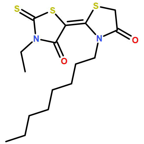 4-Thiazolidinone, 3-ethyl-5-(3-octyl-4-oxo-2-thiazolidinylidene)-2-thioxo-