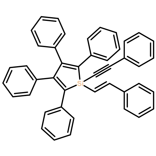 Silacyclopenta-2,4-diene, 2,3,4,5-tetraphenyl-1-[(1E)-2-phenylethenyl]-1-(2-phenylethynyl)-