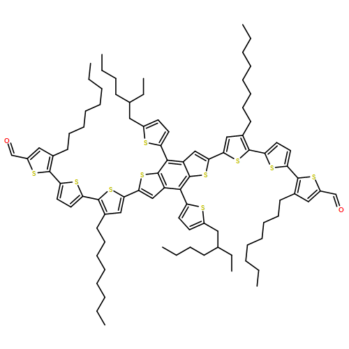 [2,2':5',2''-Terthiophene]-5-carboxaldehyde, 5'',5'''''-[4,8-bis[5-(2-ethylhexyl)-2-thienyl]benzo[1,2-b:4,5-b']dithiophene-2,6-diyl]bis[3,3''-dioctyl-