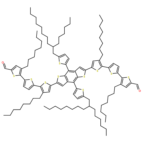 [2,2':5',2''-Terthiophene]-5-carboxaldehyde, 5'',5'''''-[4,8-bis[5-(2-hexyldecyl)-2-thienyl]benzo[1,2-b:4,5-b']dithiophene-2,6-diyl]bis[3,3''-dioctyl-