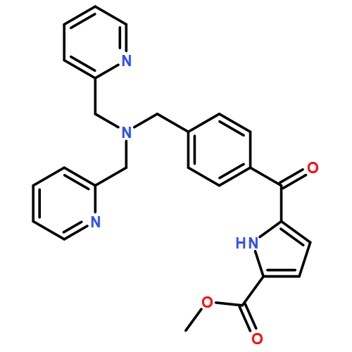 1H-Pyrrole-2-carboxylic acid, 5-[4-[[bis(2-pyridinylmethyl)amino]methyl]benzoyl]-, methyl ester